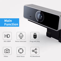 60° Widescreen Webcam for Streaming, Conferencing & Recording