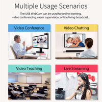 60° Widescreen Webcam for Streaming, Conferencing & Recording