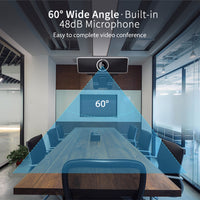 60° Widescreen Webcam for Streaming, Conferencing & Recording